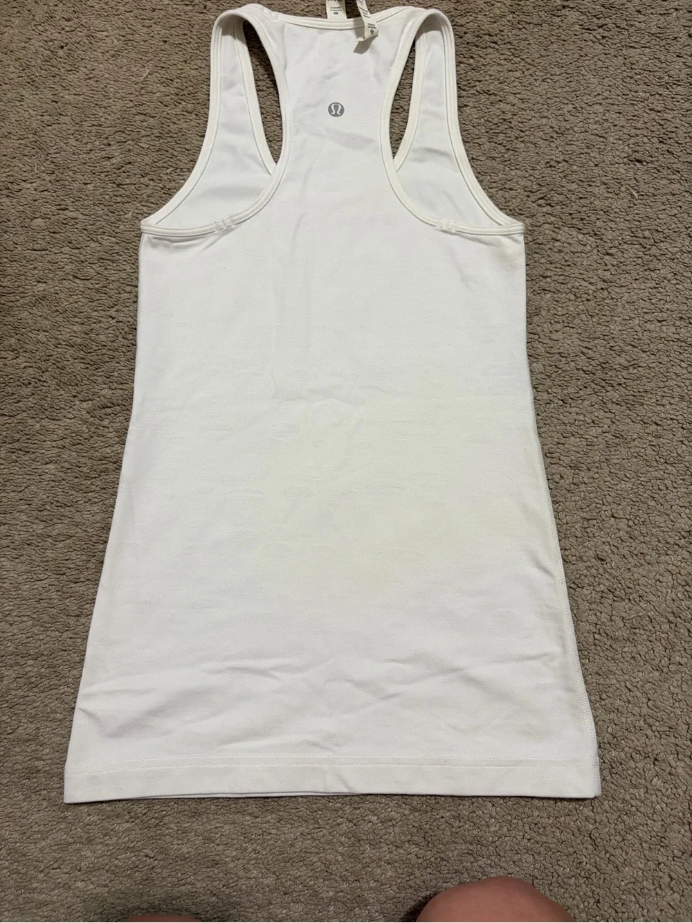 Lululemon White Tank Top Size 4 Racerback